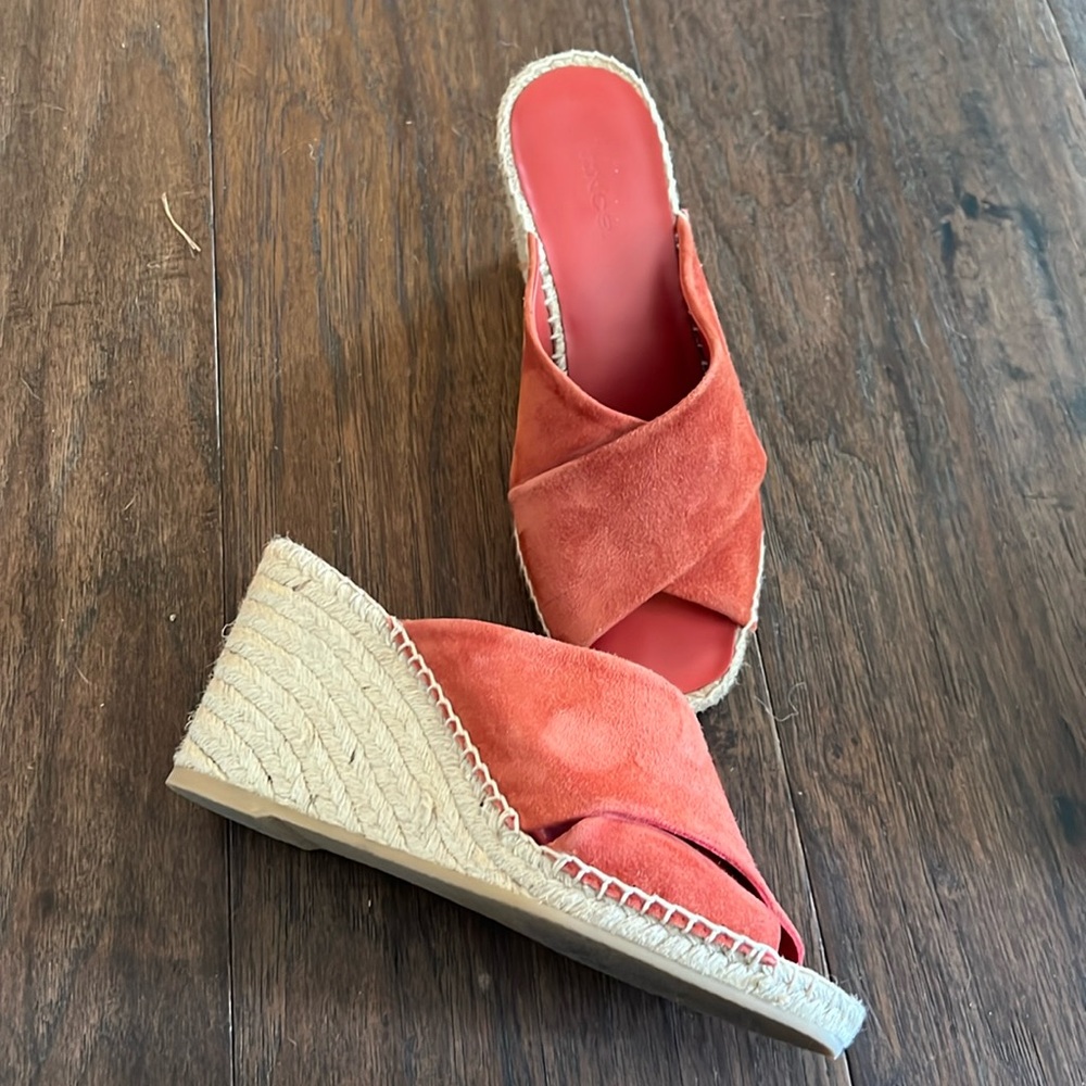 Rust colored suede espadrilles